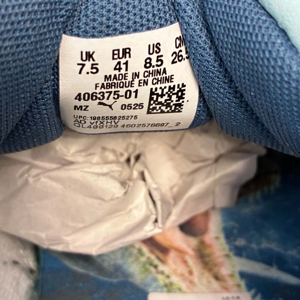PUMA x Jurassic World Rebound Retro Sneakers Seafoam-Navy-Creamy Vanilla - Picture 9 of 12
